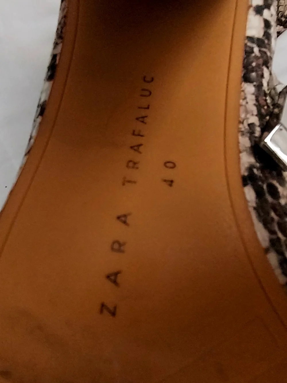 Zara Beige and Black Snake-Print Over-the-Knee Boots